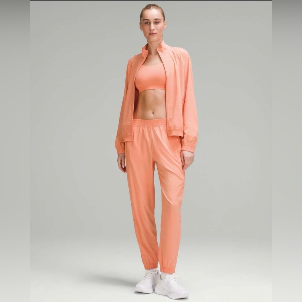 NWT Lululemon Tear-Away Mid Rise Track Pant Coral Kiss 8